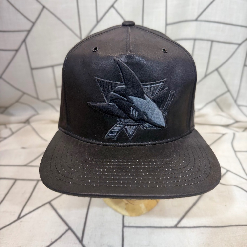 Zephyr San Jose Sharks Hat OSFA Black NHL Vintage Hockey Snapback Satin Finish‎